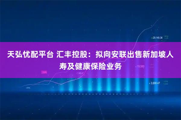 天弘忧配平台 汇丰控股：拟向安联出售新加坡人寿及健康保险业务